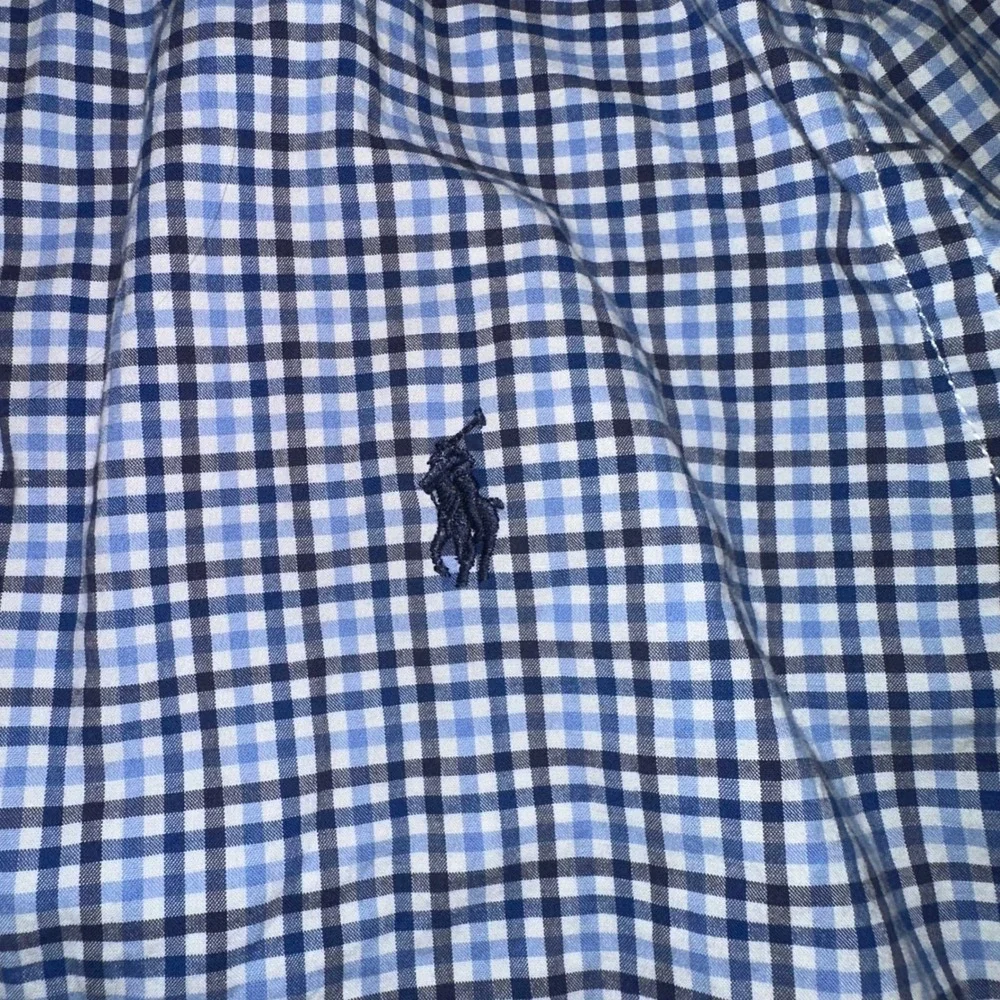 Ralph Lauren Button‎ Down Shirt Natural Stretch Checkered Plaid L (14-16)